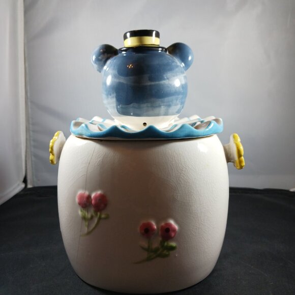Vintage 1950s kitschy Mouse Themed Lidded Cookie Jar - Picture 2 of 13